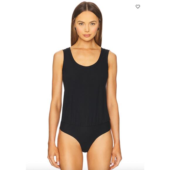 Commando Essential Cotton Tank Bodysuit Black Women’s Size L - Picture 1 of 5